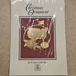 RARE 2000 MASTERS 24k TOURNAMENT AUGUSTA NATIONAL GOLF CLUB PGA HOLIDAY ORNAMENT